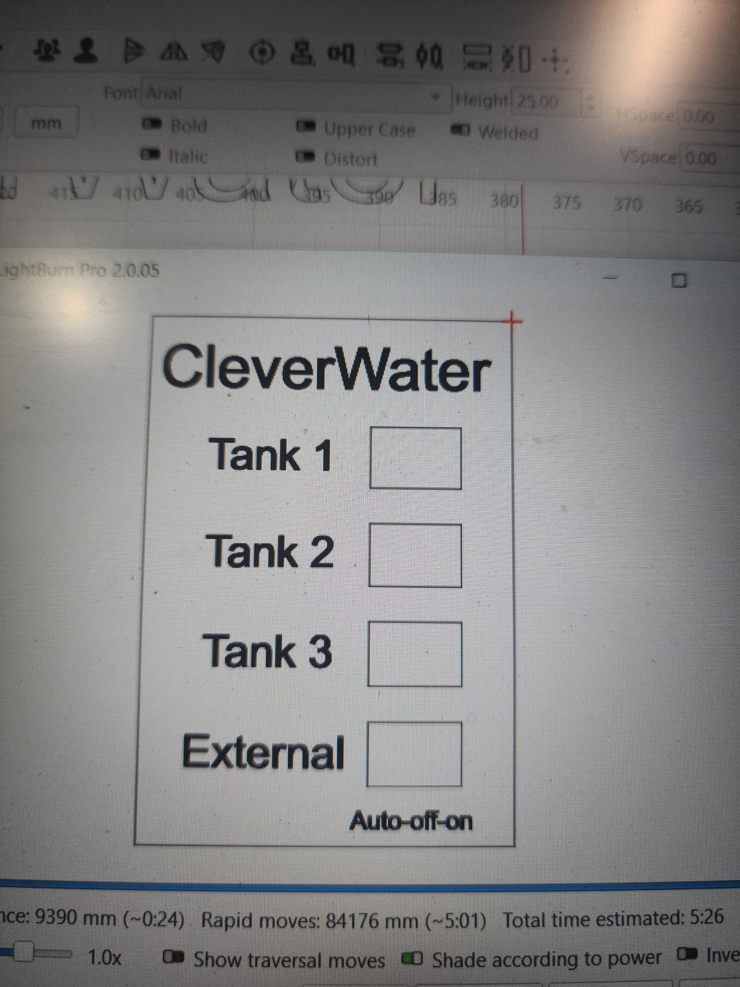 Industrial label being laser engraved in production